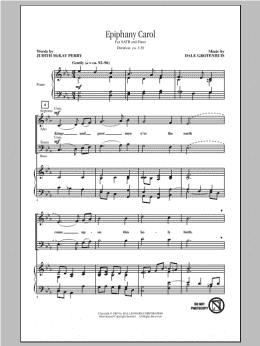 page one of Epiphany Carol (SATB Choir)