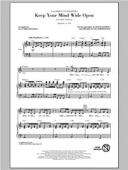 page one of Keep Your Mind Wide Open (SATB Choir)