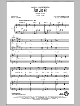 page one of Just Like Me (SATB Choir)