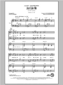 page one of Just Like Me (SAB Choir)