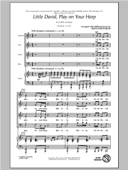 page one of Little David, Play On Your Harp (SATB Choir)