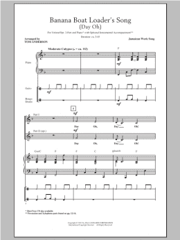 page one of The Banana Boat Song (2-Part Choir)