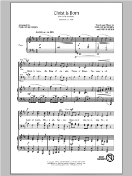 page one of Christ Is Born (arr. Phillip Keveren) (SATB Choir)