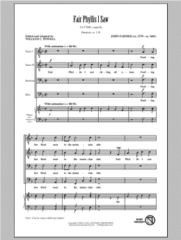page one of Fair Phyllis I Saw (TTBB Choir)