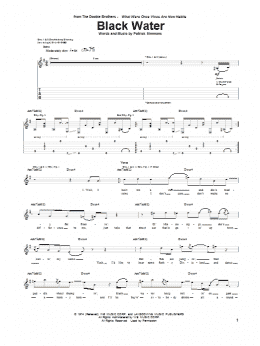 page one of Black Water (Guitar Tab)