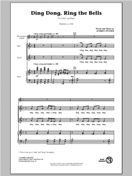 page one of Ding Dong, Ring The Bells (2-Part Choir)