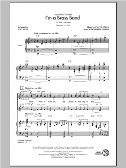 page one of I'm A Brass Band (from Sweet Charity) (SSA Choir)