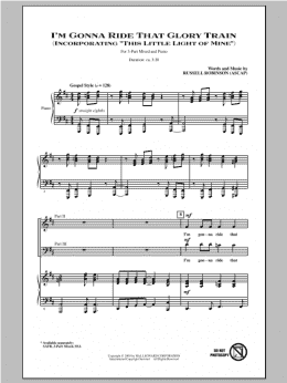 page one of I'm Gonna Ride That Glory Train (3-Part Mixed Choir)