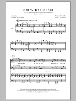 page one of For Who You Are (SATB Choir)