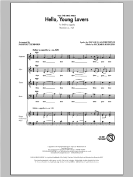 page one of Hello, Young Lovers (SATB Choir)