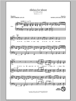 page one of Alleluia For Advent (SATB Choir)