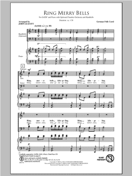 page one of Ring Merry Bells (SATB Choir)