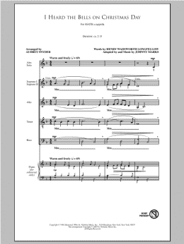 page one of I Heard The Bells On Christmas Day (SATB Choir)