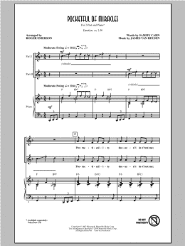 page one of Pocketful Of Miracles (2-Part Choir)