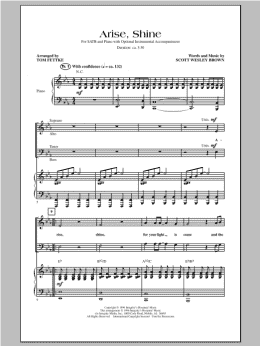 page one of Arise, Shine (arr. Tom Fettke) (SATB Choir)