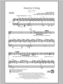 page one of America's Song (2-Part Choir)