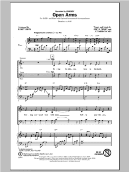 page one of Open Arms (SATB Choir)