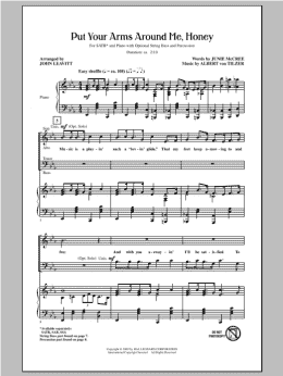 page one of Put Your Arms Around Me, Honey (SATB Choir)