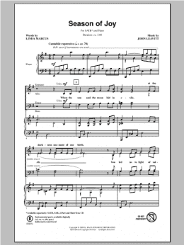 page one of Season Of Joy (SATB Choir)