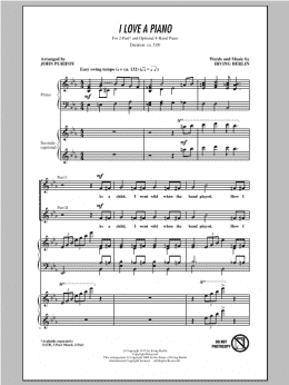 page one of I Love A Piano (2-Part Choir)