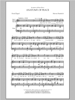 page one of Anatomy Of Peace (3-Part Treble Choir)