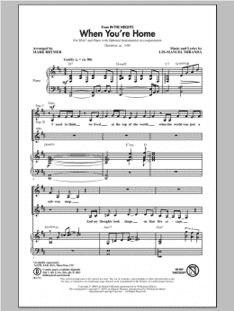 page one of When You're Home (from In The Heights) (arr. Mark Brymer) (SSA Choir)