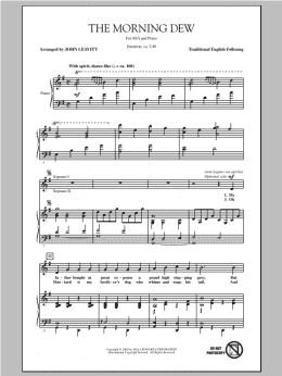 page one of The Morning Dew (SSA Choir)