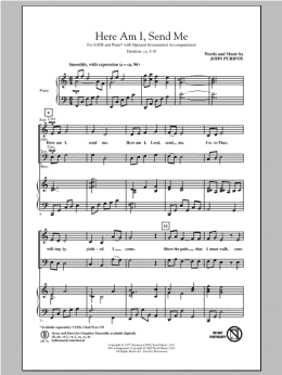 page one of Here Am I, Send Me (SATB Choir)