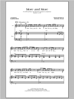 page one of More And More (SATB Choir)