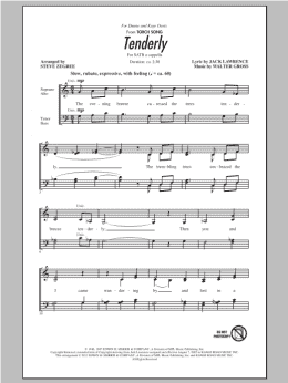 page one of Tenderly (SATB Choir)