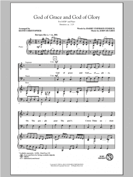 page one of God Of Grace And God Of Glory (SATB Choir)