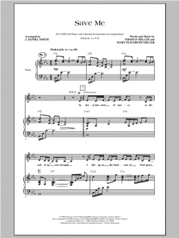 page one of Save Me (SATB Choir)