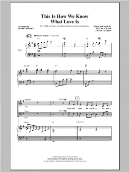 page one of This Is How We Know What Love Is (SATB Choir)
