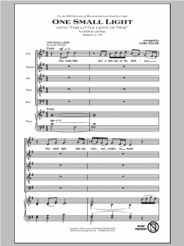 page one of One Small Light (with This Little Light of Mine) (SATB Choir)