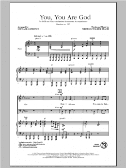 page one of You, You Are God (SATB Choir)