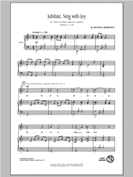 page one of Jubilate, Sing With Joy (2-Part Choir)