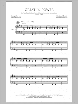 page one of Great In Power (SATB Choir)