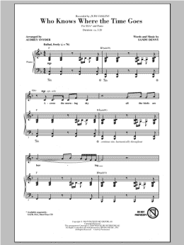 page one of Who Knows Where The Time Goes (SSA Choir)
