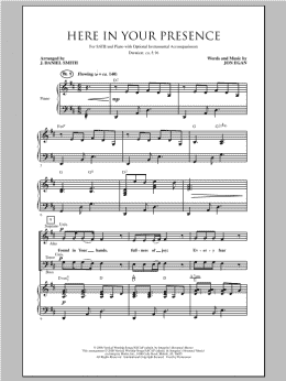 page one of Here In Your Presence (SATB Choir)