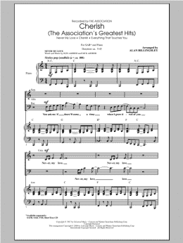 page one of Cherish (The Association's Greatest Hits) (SAB Choir)