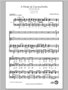 page one of A Moda Da Garranchinha (Spinning 'Round) (2-Part Choir)