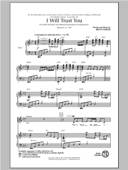 page one of I Will Trust You (SATB Choir)