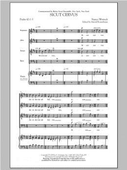 page one of Sicut Cervus (SATB Choir)