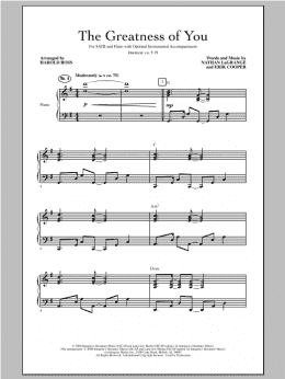 page one of The Greatness Of You (SATB Choir)
