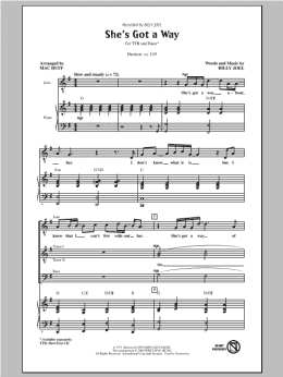 page one of She's Got A Way (TTBB Choir)