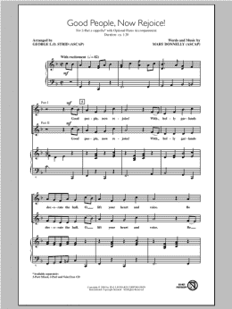 page one of Good People, Now Rejoice! (2-Part Choir)