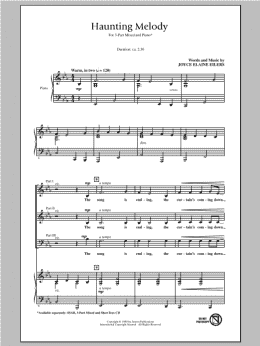 page one of Haunting Melody (3-Part Mixed Choir)
