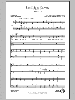 page one of Lead Me To Calvary (SATB Choir)