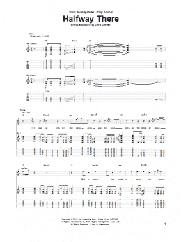 page one of Halfway There (Guitar Tab)