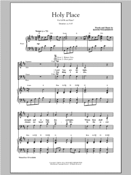 page one of Holy Place (SATB Choir)